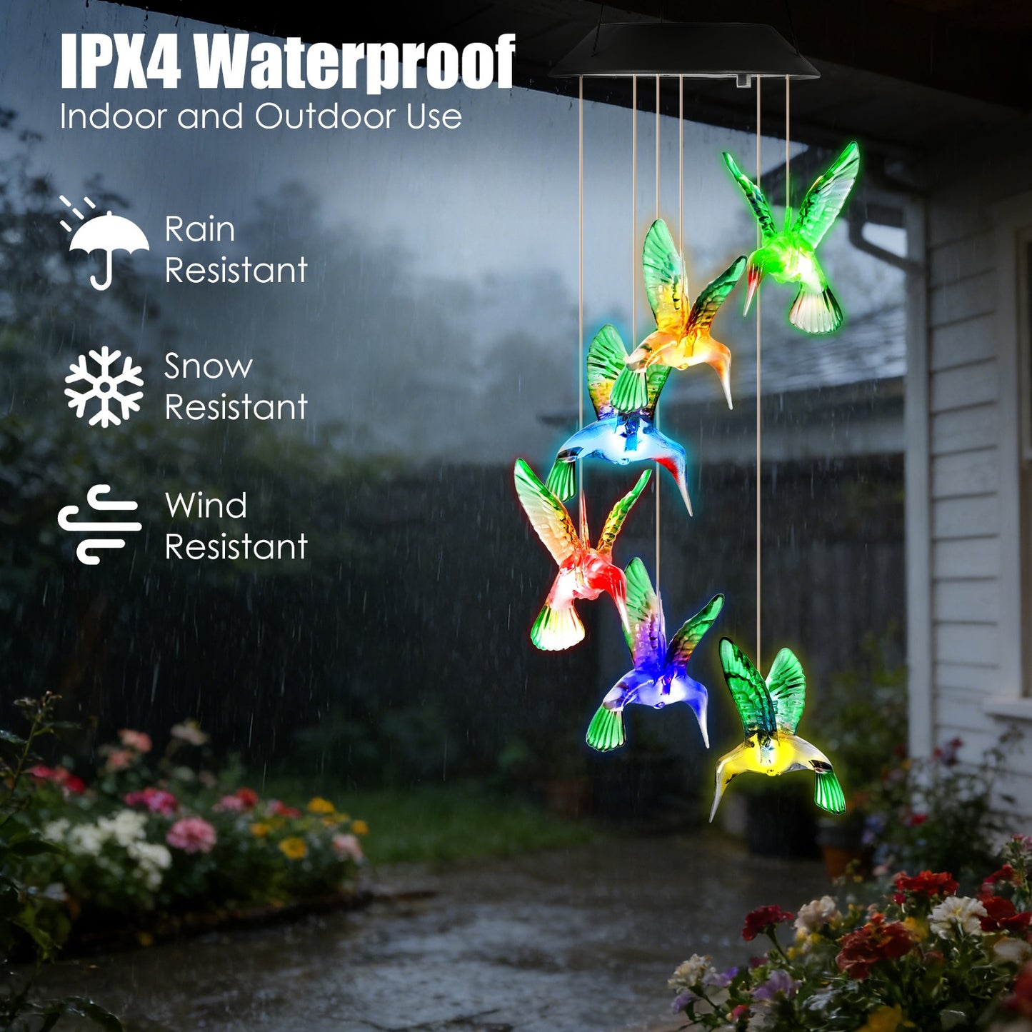2Pcs Solar Hummingbird