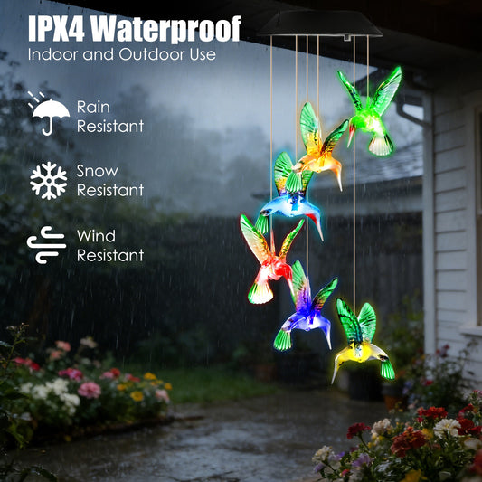 2Pcs Solar Hummingbird