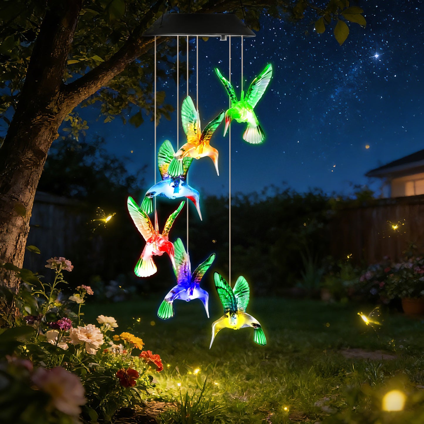 2Pcs Solar Hummingbird